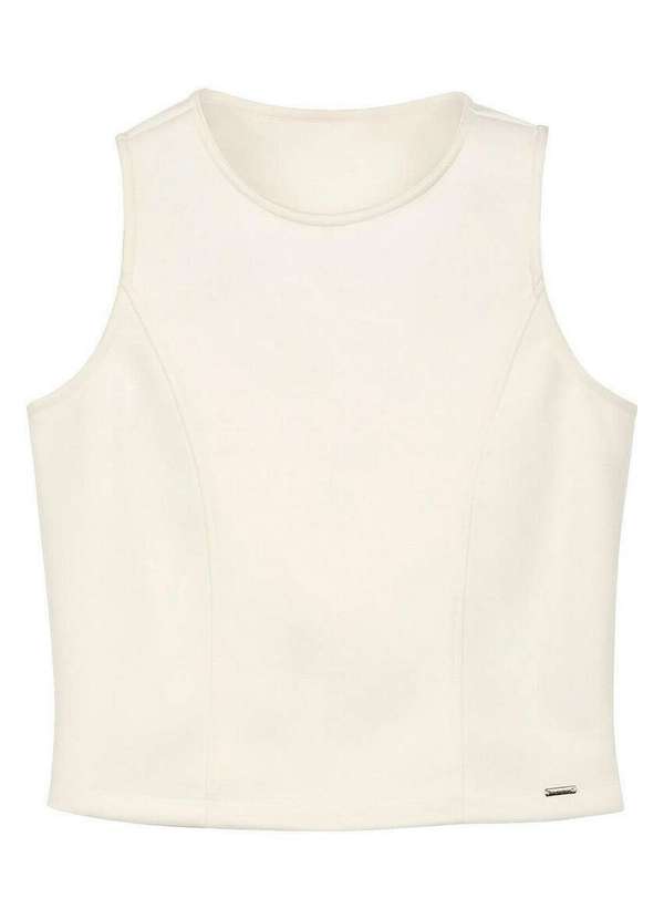 Marialícia - Blusa Feminina Regata Marialicia 184372 2037-Natural 2