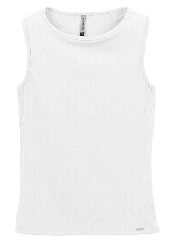 Marialícia - Blusa Feminina Regata Marialicia 52082 2001-Branco 2