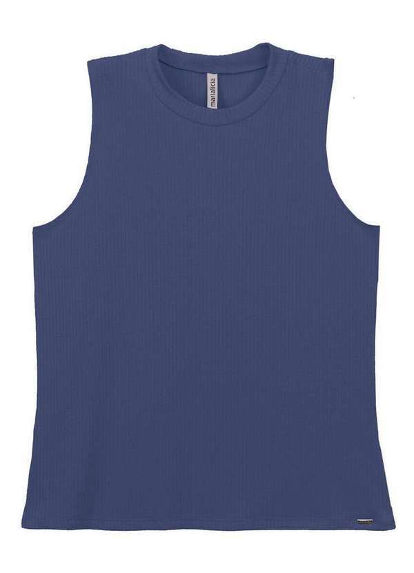 Marialícia - Blusa Feminina Regata Marialicia 52086 6092-Azul