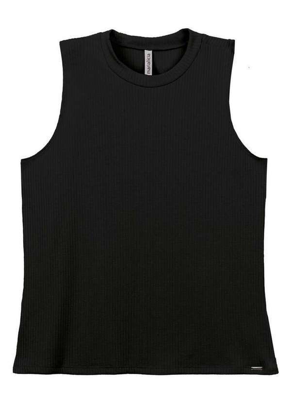 Marialícia - Blusa Feminina Regata Marialicia 52086 7001-Preto