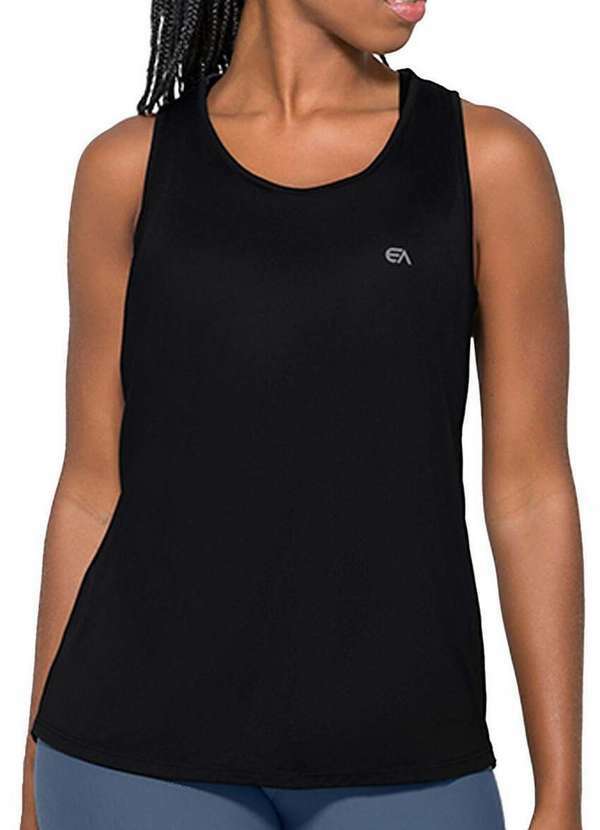 Enfim - Blusa Feminina Regata Nadador Mullet Enfim 1000121369 00004-Preto