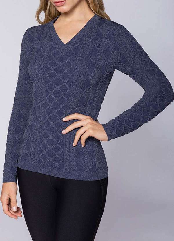 Lupo - Blusa Feminina Tricô Loba 45265-001 2910-Indigo