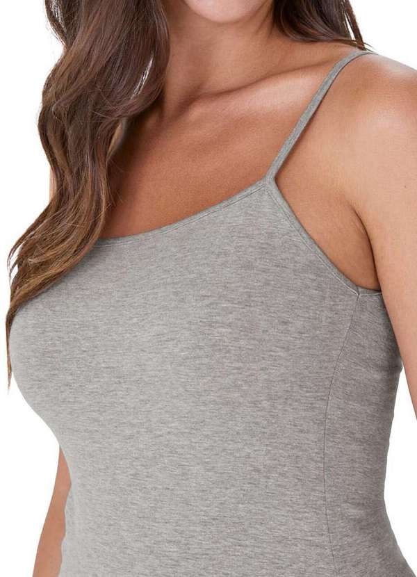 Malwee - Blusa Feminina Regata Malwee 1000004488 50000-Cinza-Mescla 3