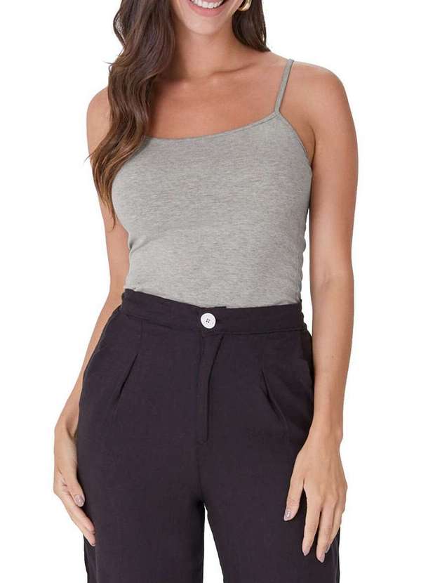 Malwee - Blusa Feminina Regata Malwee 1000004488 50000-Cinza-Mescla 4