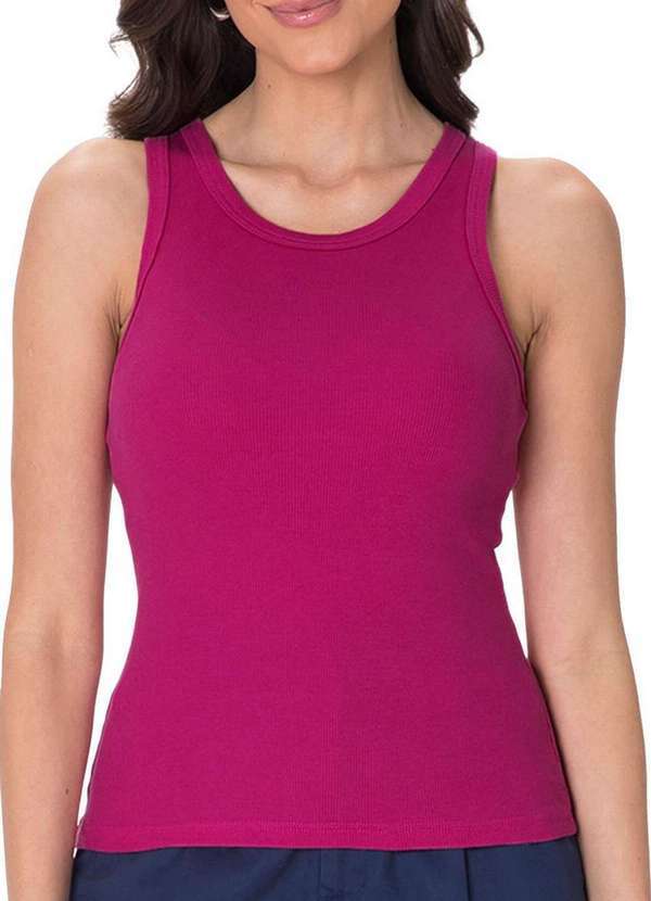 Malwee - Camiseta Feminina Regata Malwee 1000119205 00914-Fucsia