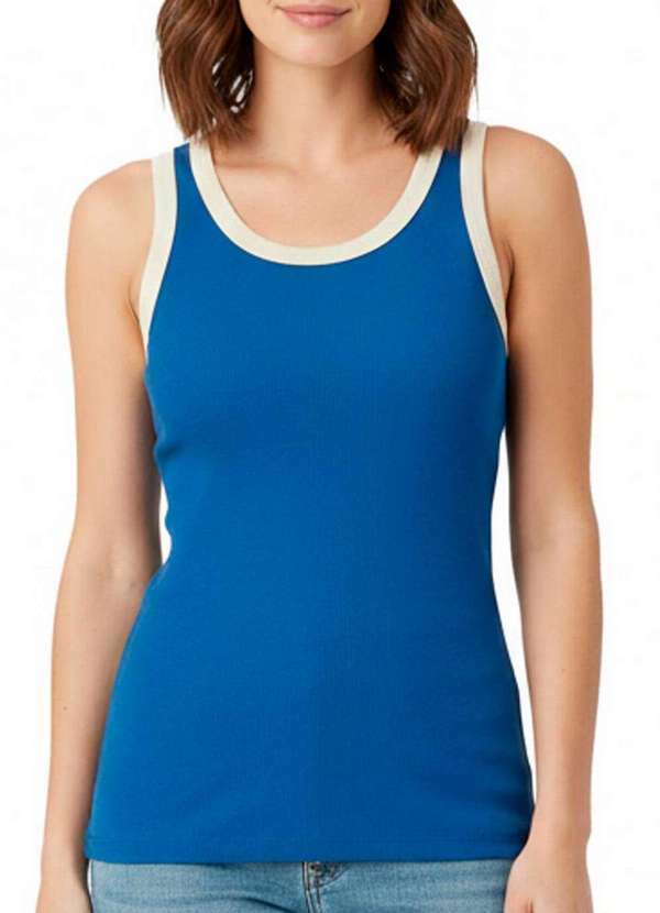 Malwee - Camiseta Feminina Regata Malwee 1000119205 01291-Azul