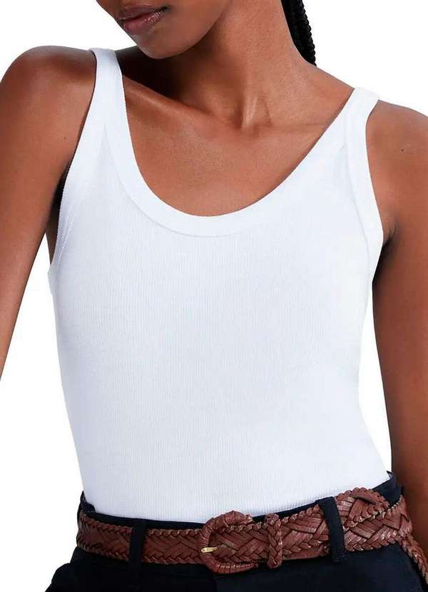 Hering - Kit com 2 Blusas Feminina Regata Hering N1te Branco 2