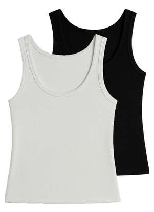 Kit com 2 Blusas Feminina Regata Hering N1te - HERING