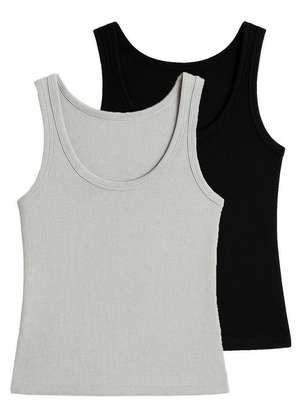 Kit com 2 Blusas Feminina Regata Hering N1te - HERING