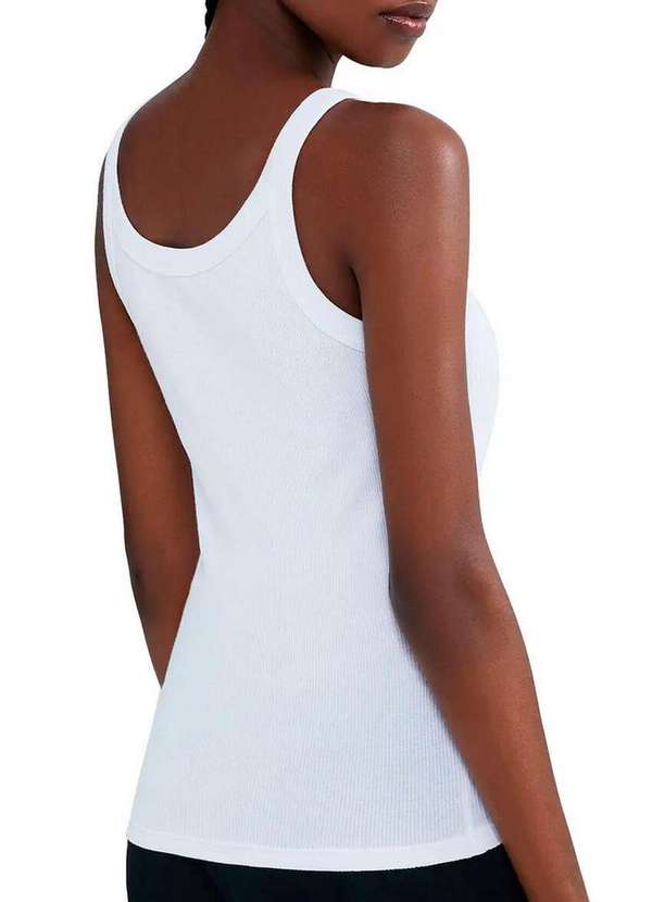 Hering - Kit com 3 Blusas Feminina Regata Hering N1te Branco 3