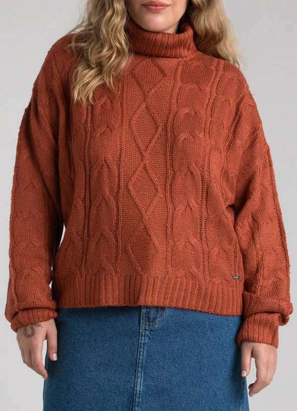 Enfim - Suéter Feminino Enfim 1000103833 00404-Caramelo