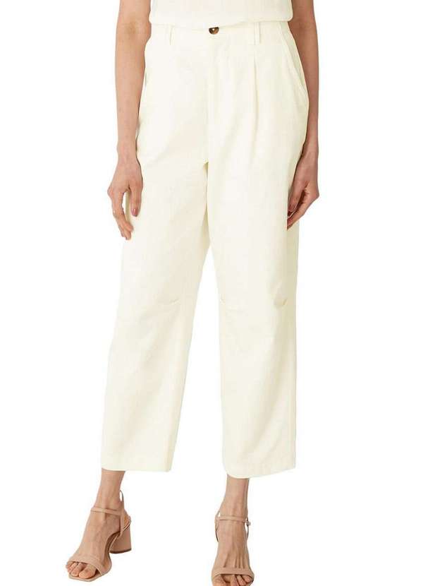 Malwee - Calça Feminina Alfaiataria Malwee 1000127786 01739-Off-White