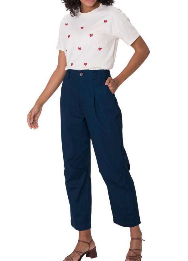 Malwee - Calça Feminina Alfaiataria Malwee 1000127786 02023-Azul-Marinho 4