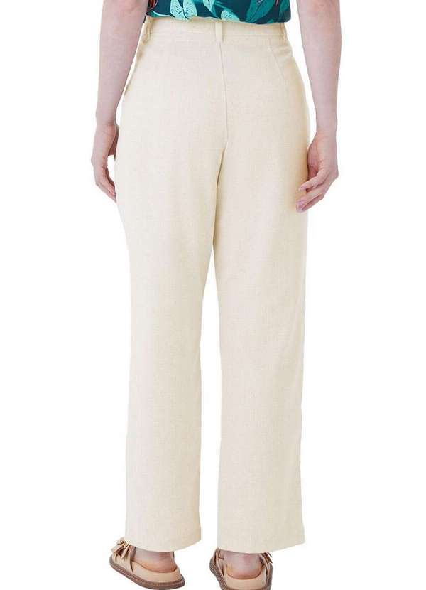 Malwee - Calça Feminina Alfaiataria Malwee 1000129154 00383-Off-White 2