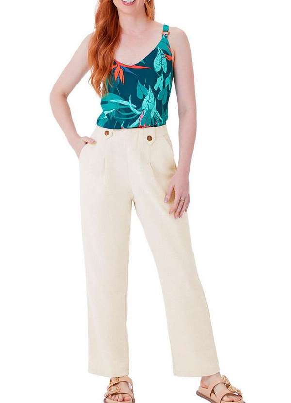 Malwee - Calça Feminina Alfaiataria Malwee 1000129154 00383-Off-White 4