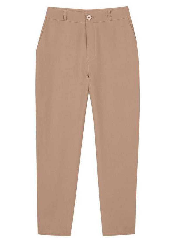 Marialícia - Calça Feminina Alfaiataria Marialicia 184305 8038-Marrom-Claro 2