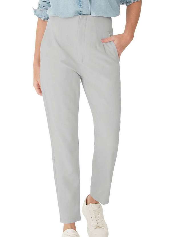 Malwee - Calça Feminina Carrot Malwee 1000127788 70339-Cinza