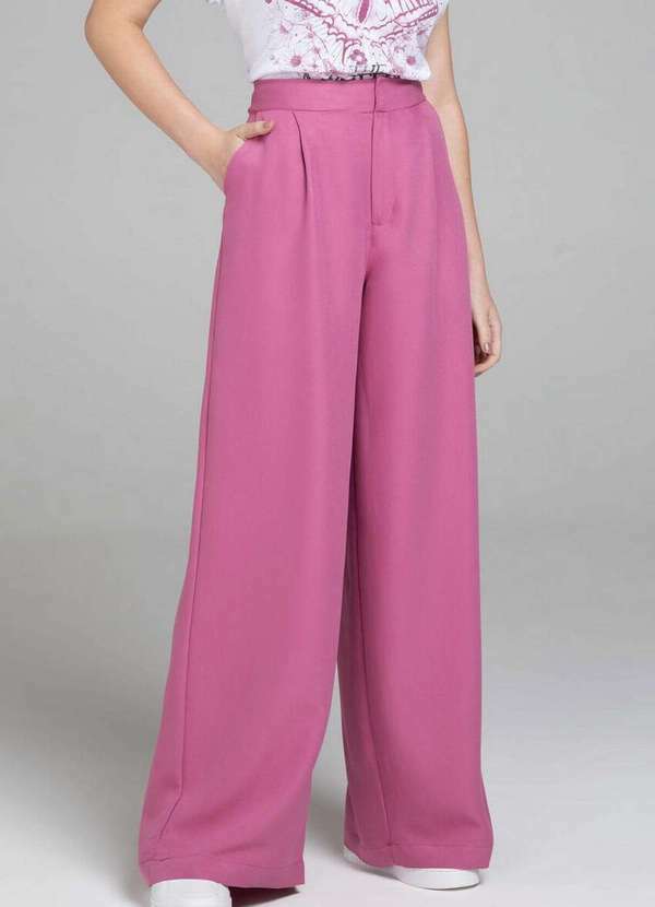 Enfim - Calça Feminina Pantalona Enfim 1000109964 00440-Rosa