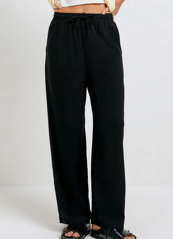 Hering Calça Feminina Pantalona Hering K5cp N10-Preto