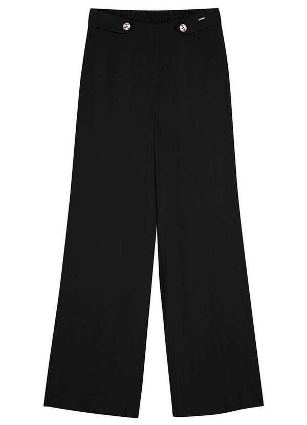 Marialícia - Calça Feminina Pantalona Marialicia 184047 7001-Preto