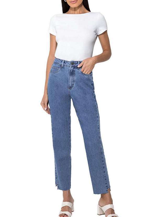 Enfim - Calça Feminina Reta Enfim 1000121071 An68a-Jeans 4