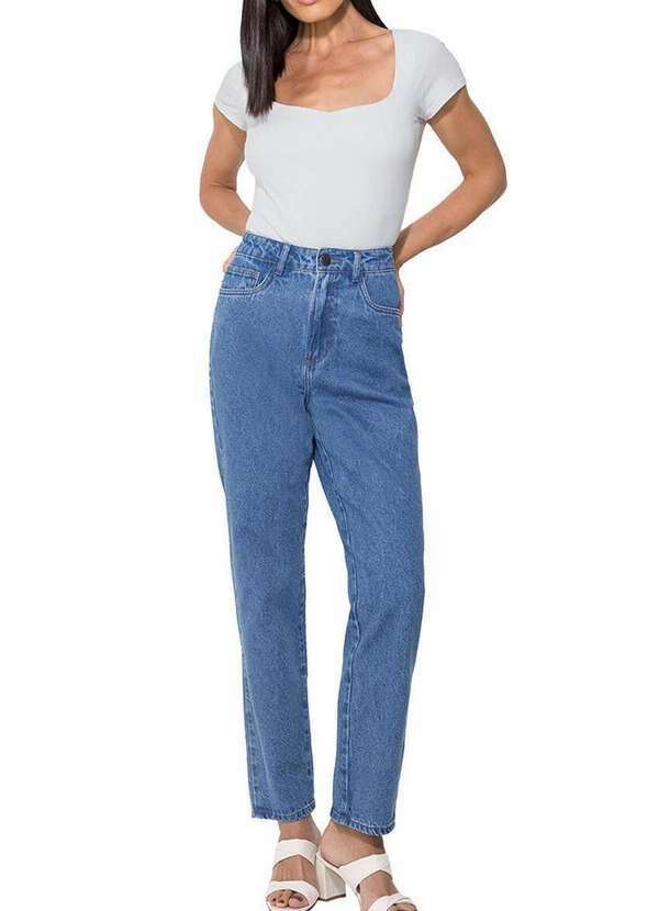 Enfim - Calça Feminina Reta Enfim 1000121621 An68a-Jeans 4