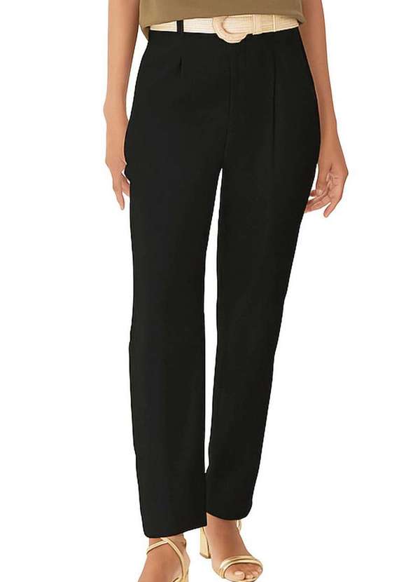 Malwee - Calça Feminina Reta Malwee 1000128200 00004-Preto