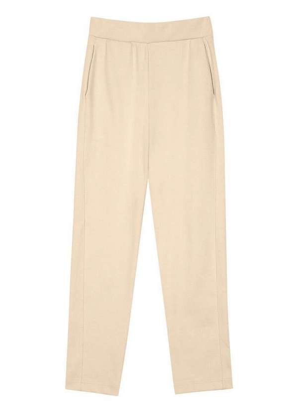 Marialícia - Calça Feminina Reta Marialícia 183882 2057-Bege-Brullé 2
