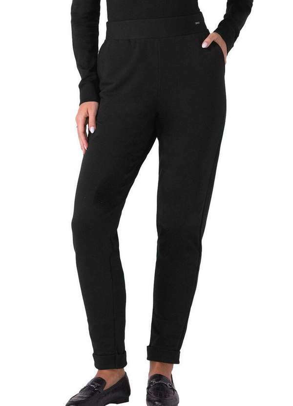 Malwee - Calça Feminina Reta Marialícia 183913 7001-Preto