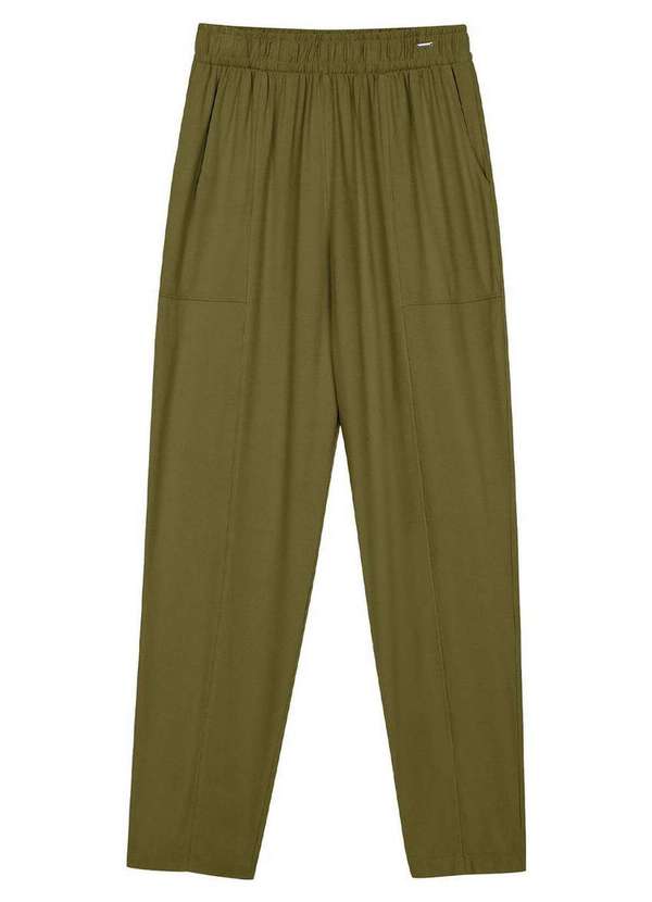 Marialícia - Calça Feminina Reta Marialicia 184311 5109-Verde-Aspargo 2