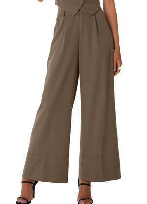 Calça Feminina Wide Leg Cropped Enfim 1000129371 - ENFIM