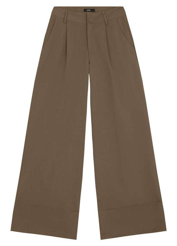 Enfim - Calça Feminina Wide Leg Cropped Enfim 1000129371 70324-Caqui 3