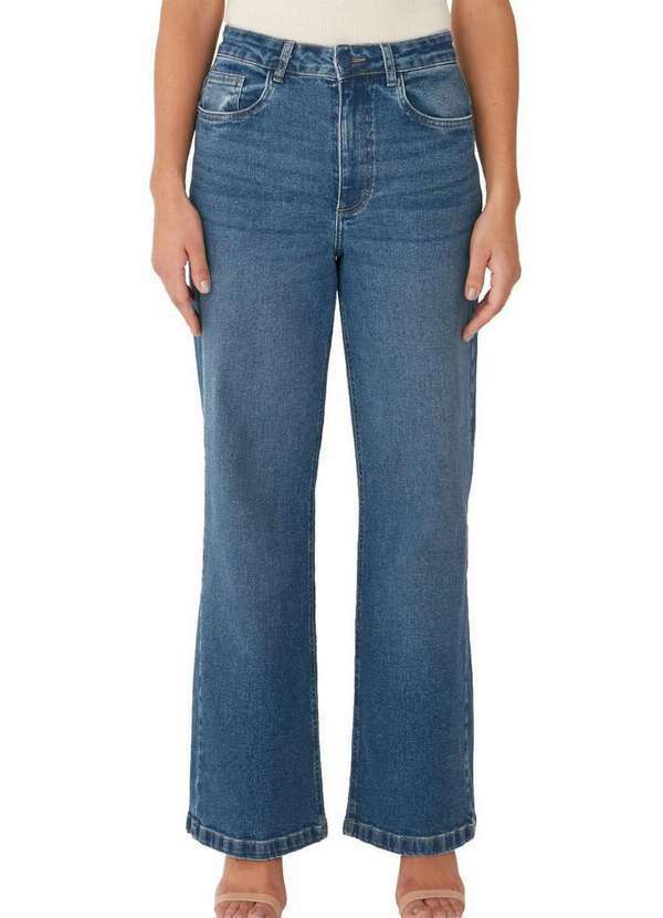Malwee - Calça Feminina Wide Leg Malwee 1000129051 An68a-Jeans