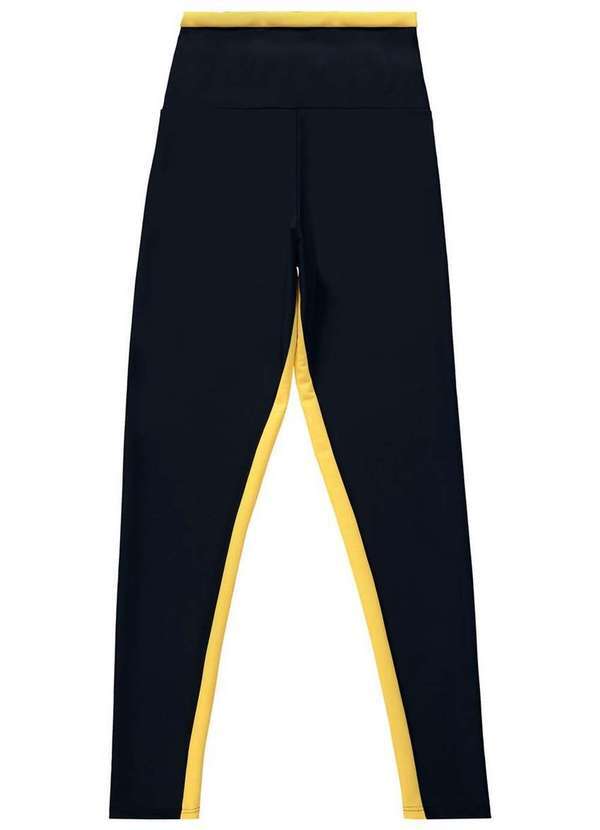 Enfim - Legging Feminina Enfim 1000119434 Z0004-Preto-Amarelo