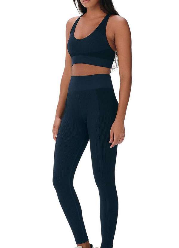 Hering - Legging Feminina Hering Sc4x 1m-Marinho-Preto 4