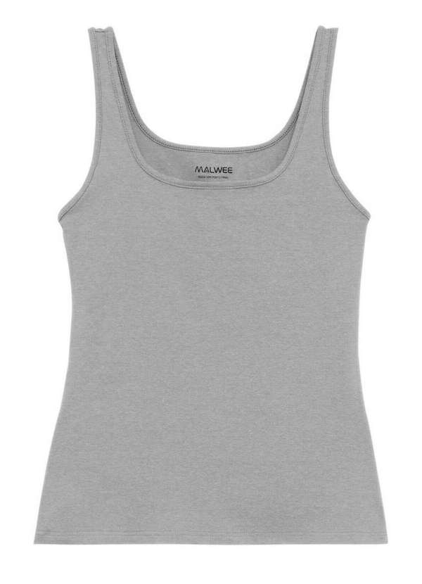 Malwee - Blusa Feminina Regata Malwee 1000004492 50000-Cinza-Mescla 4