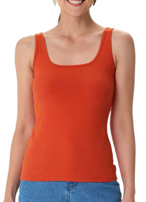 Malwee - Blusa Feminina Regata Malwee 1000004492 03984-Laranja-Escuro