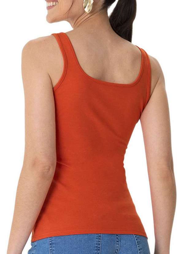 Malwee - Blusa Feminina Regata Malwee 1000004492 03984-Laranja-Escuro 2