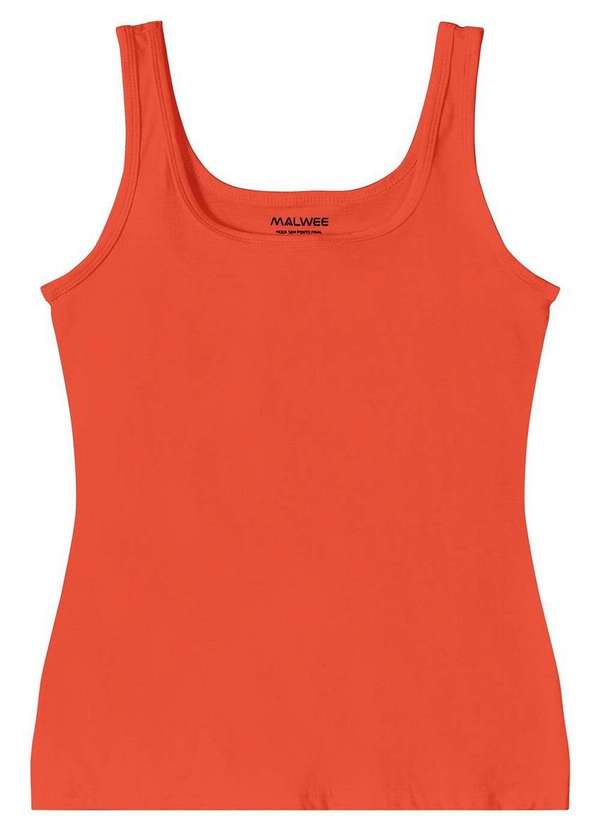 Malwee - Blusa Feminina Regata Malwee 1000004492 03984-Laranja-Escuro 3