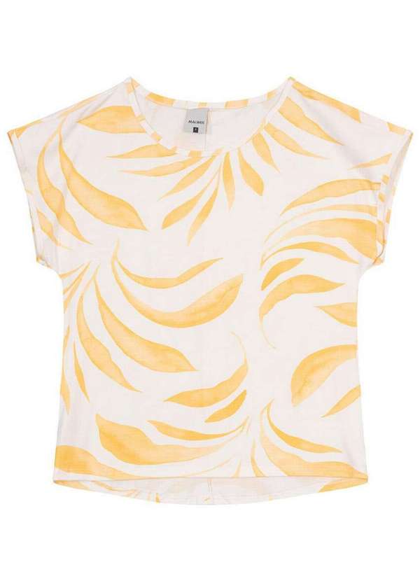 Malwee - Blusa Feminino Malwee 1000123865 Dl72b-Off-White-Folhagem 2