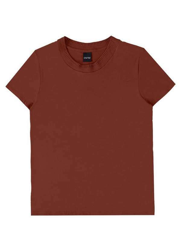 Malwee - Camiseta Feminina Enfim 1000058544 00341-Marrom