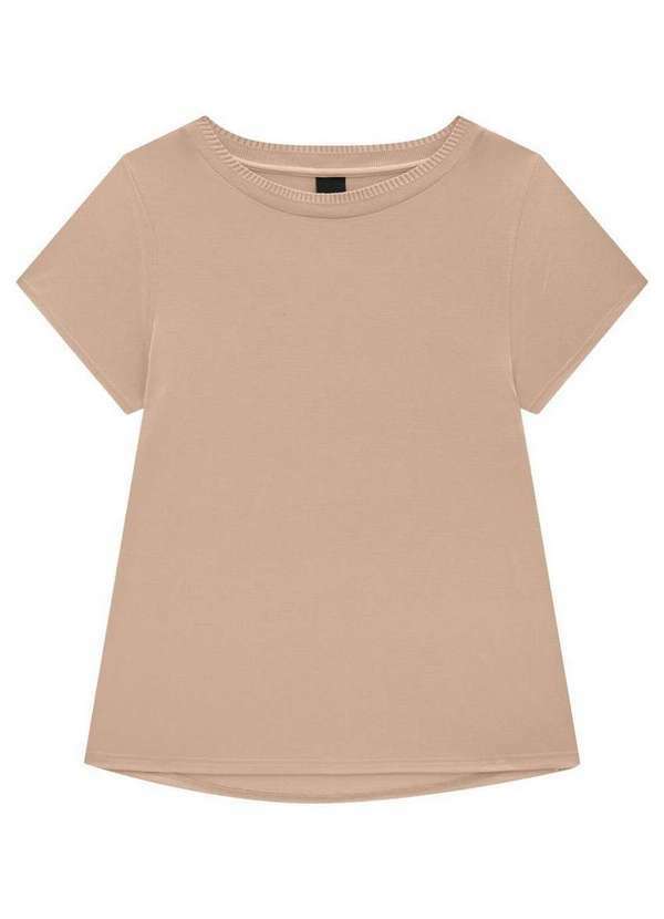 Malwee - Camiseta Feminina Enfim 1000058544 00117-Marrom