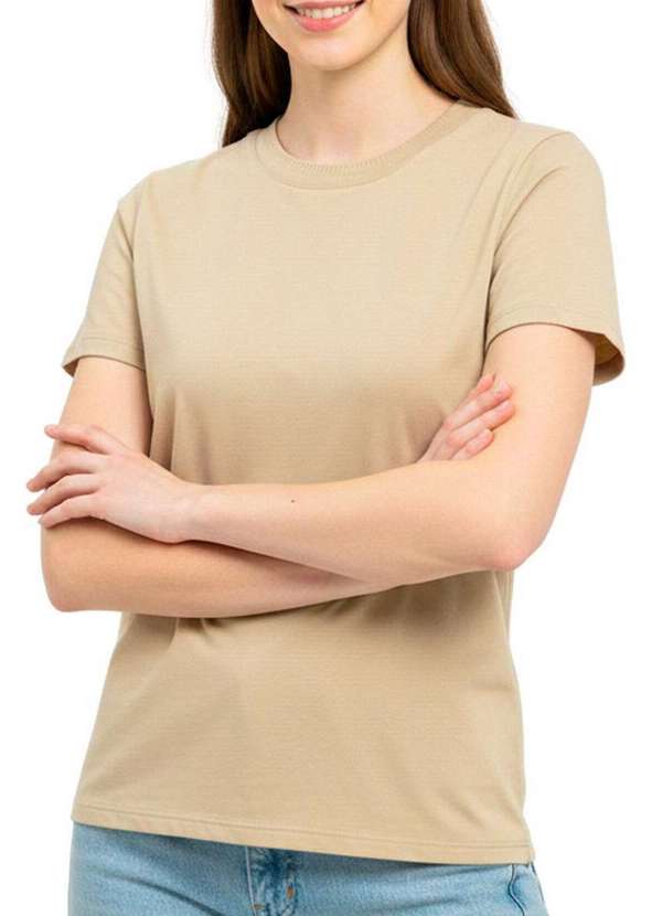 Malwee - Camiseta Feminina Enfim 1000058544 70032-Bege