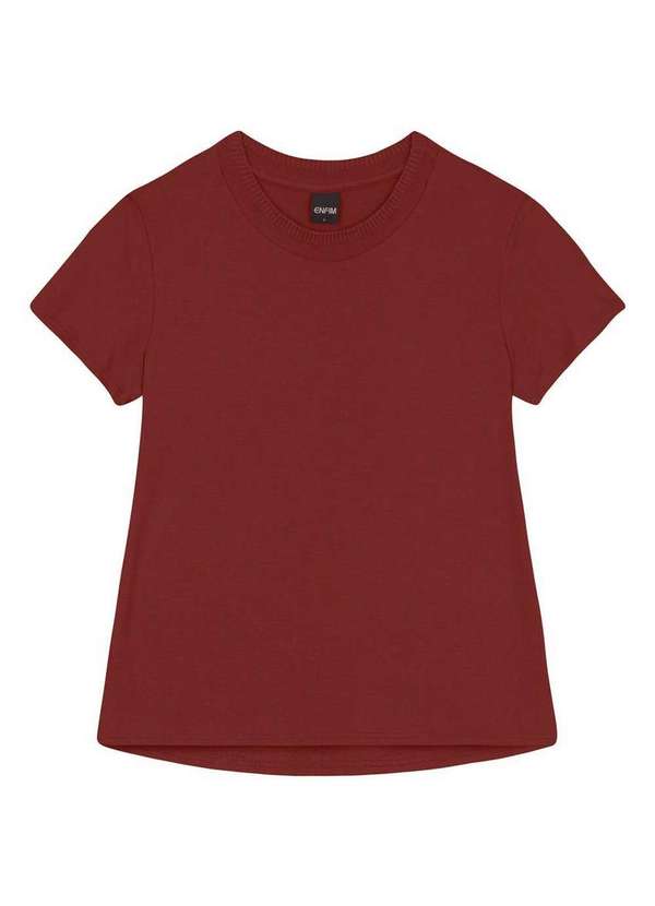 Malwee - Camiseta Feminina Enfim 1000058544 02403-Bordô 2