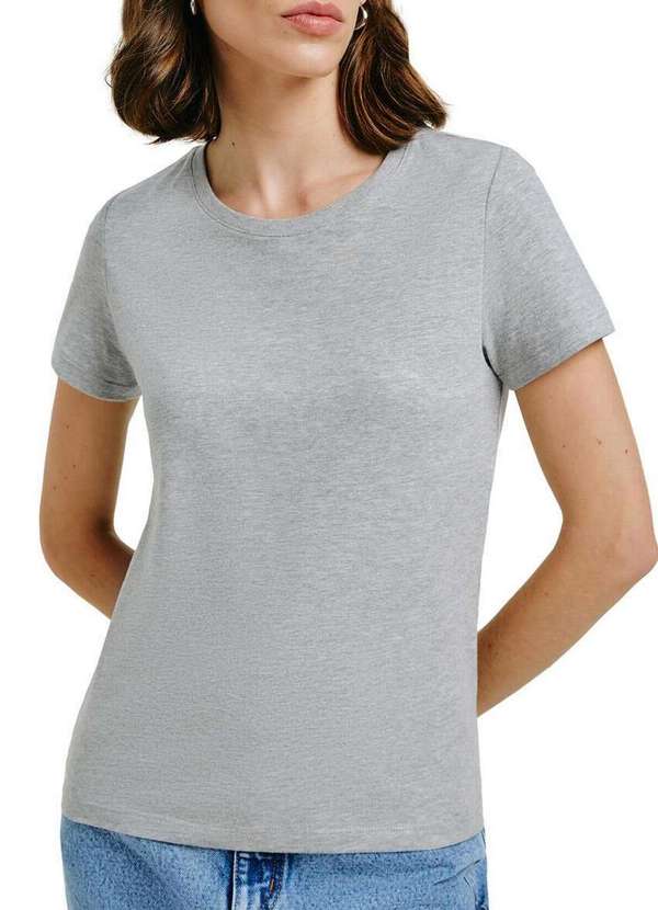 Hering - Camiseta Feminina Hering 0241 M2h-Mescla-