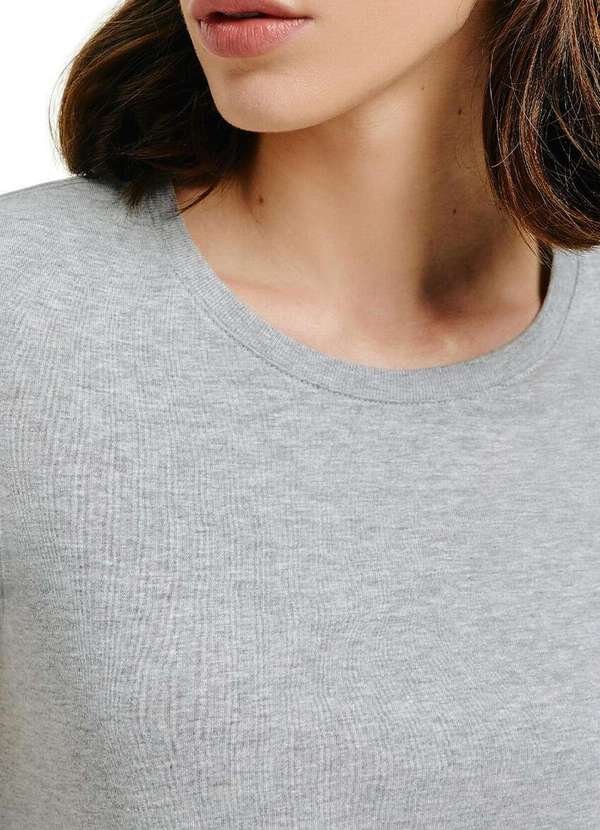 Hering - Camiseta Feminina Hering 0241 M2h-Mescla- 3