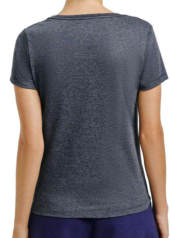 Hering - Camiseta Feminina Hering 0241 Md3-Preto-Mescla 2