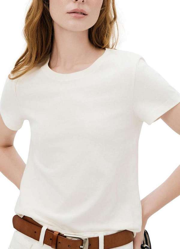 Hering - Camiseta Feminina Hering 0241 Nm2-Bege-Mescla