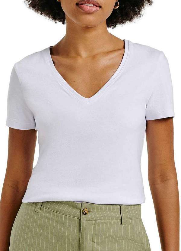 Hering - Camiseta Feminina Hering 02tq Noa-Branco