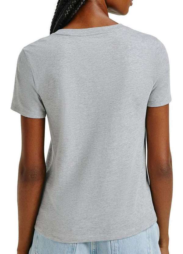 Hering - Camiseta Feminina Hering 4ez9 M2h-Cinza-Mescla 2